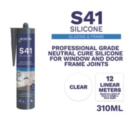 Bostik  Window & Door Frame Silicone Sealant Clear 310ml