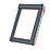 Keylite  Manual Centre-Pivot Grey & White Timber Roof Window Clear 780mm x 1400mm
