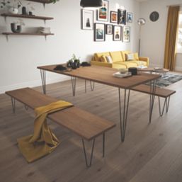 Rothley 3-Pin Hairpin Worktop Leg Gun Metal 710mm