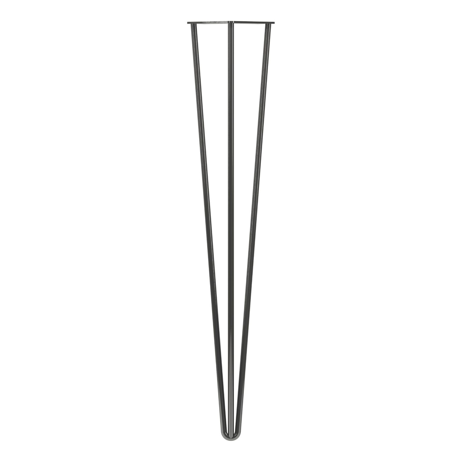 Rothley 3-Pin Hairpin Worktop Leg Gun Metal 710mm (266PP)