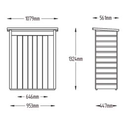 Forest  3' x 1' 6" (Nominal) Pent Shiplap T&G Garden Store