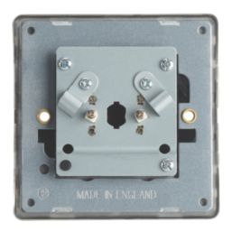 Contactum Lyric 2-Gang Female Coaxial TV Socket Brushed Brass with Black Inserts