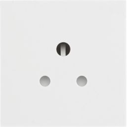 British General EM2ASW 2A Unswitched Modular Round Pin Socket White