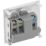 British General EM2ASW 2A Unswitched Modular Round Pin Socket White