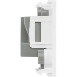 British General EM2ASW 2A Unswitched Modular Round Pin Socket White