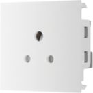 British General EM2ASW 2A Unswitched Modular Round Pin Socket White