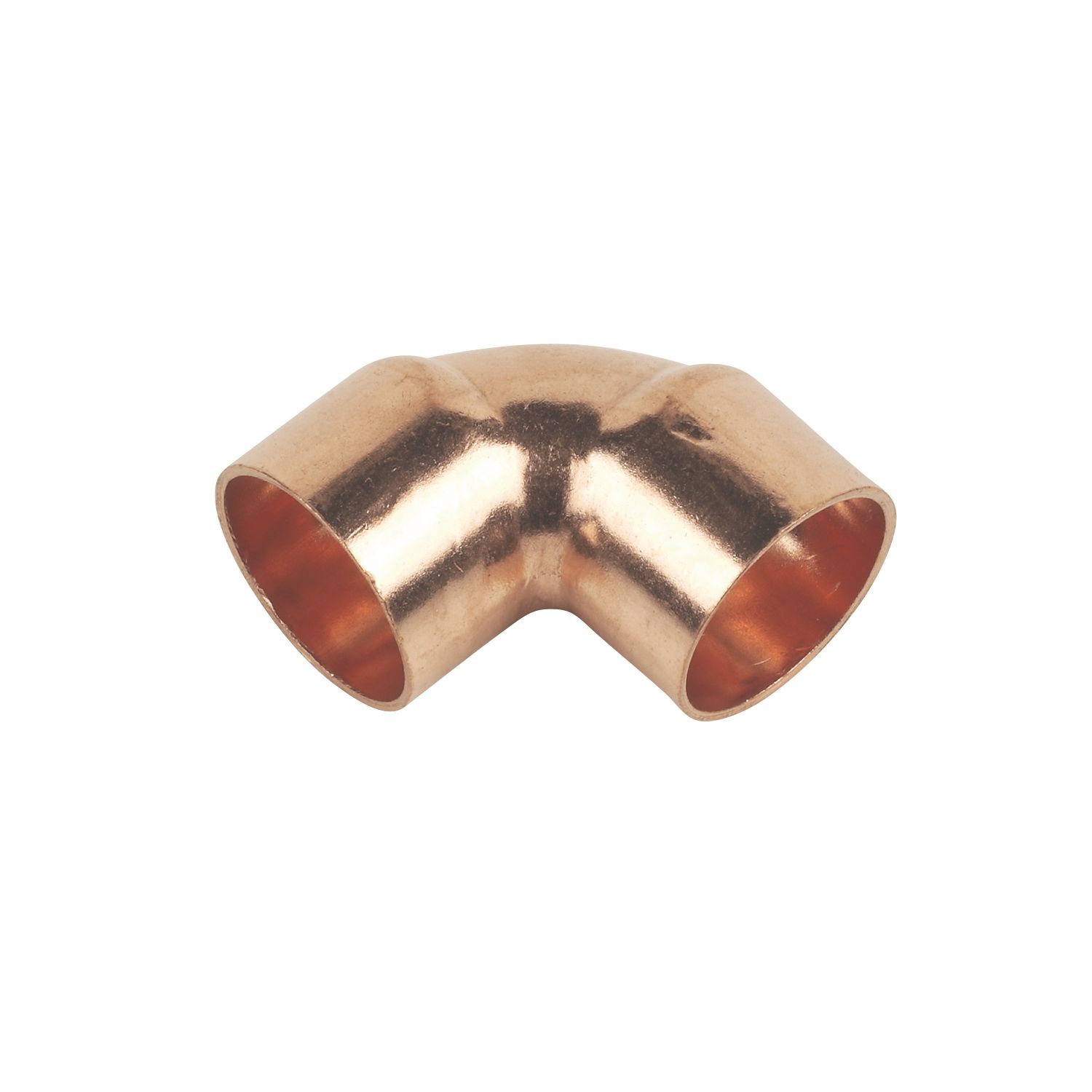 Flomasta Copper End Feed Equal 90° Elbows 22mm 2 Pack (26715)