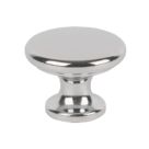 Essentials  Traditional Classic Disc Knobs Polished Chrome 30mm 2 Pack