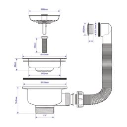 McAlpine Stemball Strainer Waste  40mm