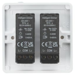 Knightsbridge  2-Gang 2-Way LED Dimmer  White