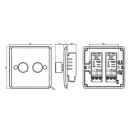 Knightsbridge  2-Gang 2-Way LED Dimmer  White