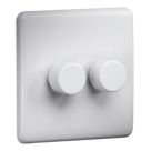 Knightsbridge  2-Gang 2-Way LED Dimmer  White