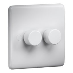 Knightsbridge  2-Gang 2-Way LED Dimmer  White