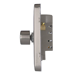 Schneider Electric Lisse Deco 3-Gang 2-Way  Dimmer  Brushed Stainless Steel