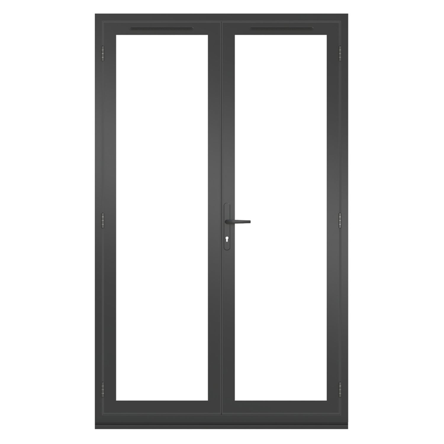 Green & Taylor Black Double-Glazed Aluminium French External Doors 2090mm x 1190mm (267CT)