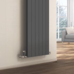 Reina Flat Double 1600mm x 440mm 3522BTU Anthracite Vertical Designer Radiator