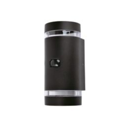 Lutec Focus Outdoor Up & Down Wall Light With PIR Sensor Matt Black