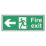 Essentials  Non Photoluminescent "Fire Exit Man Left Arrow" Sign 150mm x 400mm