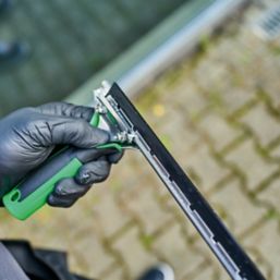 ErgoTec window squeegee with S-channel and green squeegee rubber