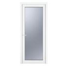 Crystal  Fully Glazed 1-Obscure Light Right-Handed White uPVC Back Door 2090mm x 890mm