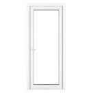 Crystal  Fully Glazed 1-Clear Light Right-Handed White uPVC Back Door 2090mm x 840mm