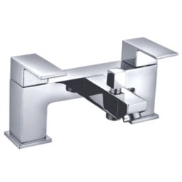 ETAL Veal Polished Chrome 115mm Deck Mounted Dual Control Manual Shower Mixer Tap
