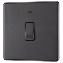 LAP  20A 1-Gang DP Boiler Switch Slate Grey with LED