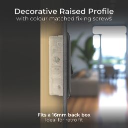 British General Nexus Metal 20A 16AX 1-Gang 2-Way Intermediate Switch  Matt Black