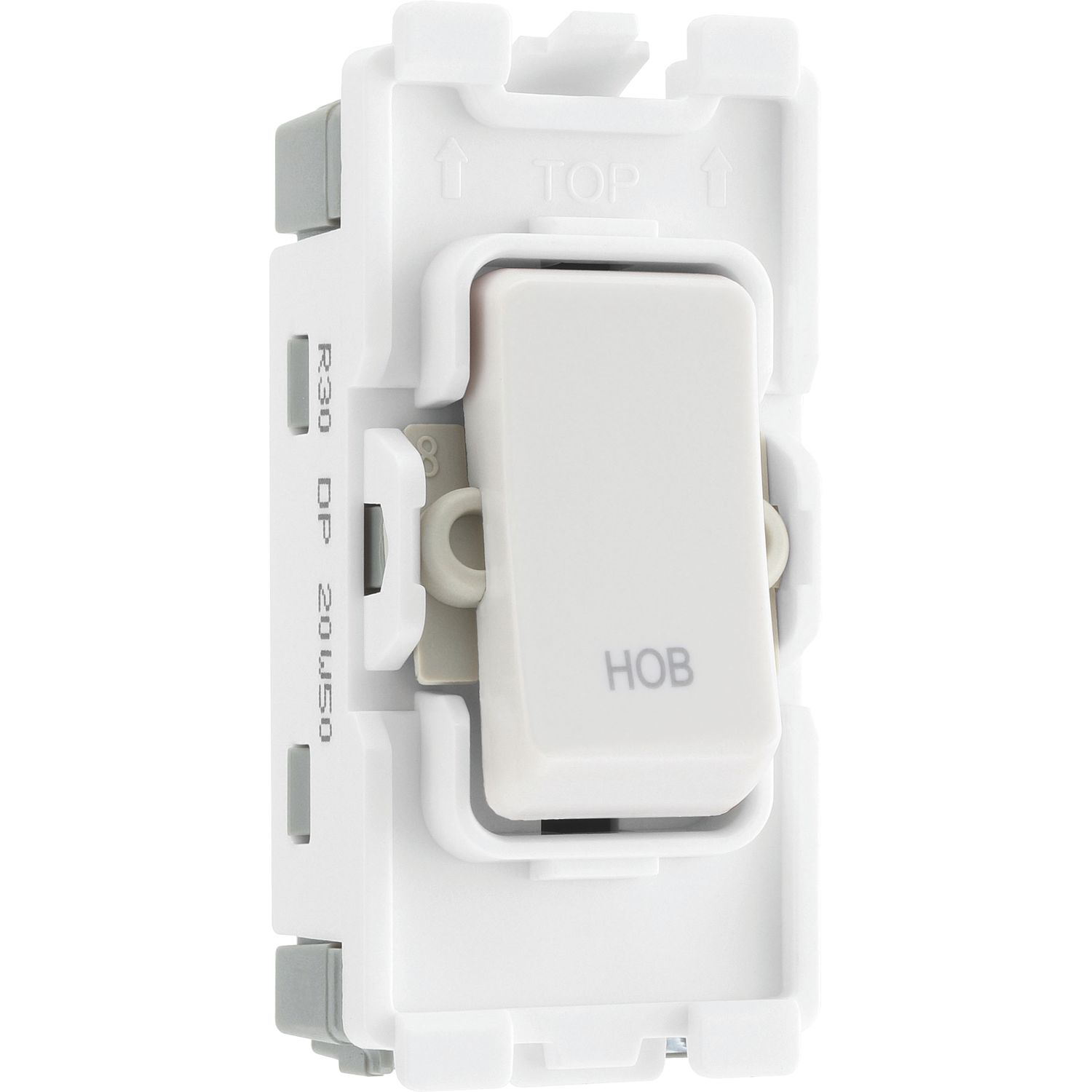 British General Nexus Grid 20A Grid DP Hob Switch White (267RF)