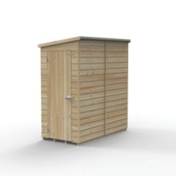 Forest Beckwood 3' x 6' (Nominal) Pent Shiplap Timber Shed with Base & Assembly