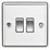 Knightsbridge  10AX 2-Gang 2-Way Light Switch  Polished Chrome