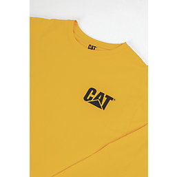 CAT Trademark Banner Long Sleeve T-Shirt Yellow XXXX Large 58-60" Chest