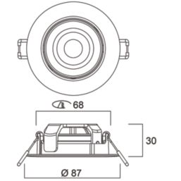 Sylvania SylSpot Neos Adjustable & Tiltable  LED Recessed Spotlight White 4.8W 400lm 3 Pack