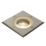 Saxby Pillar 110mm Outdoor Square Ground Light Brushed Stainless steel