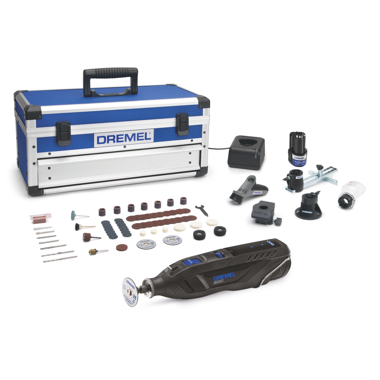 Dremel F0138260JG 12V 2 x 3.0Ah Li-Ion Brushless Cordless Multi-Tool Kit (267XK)