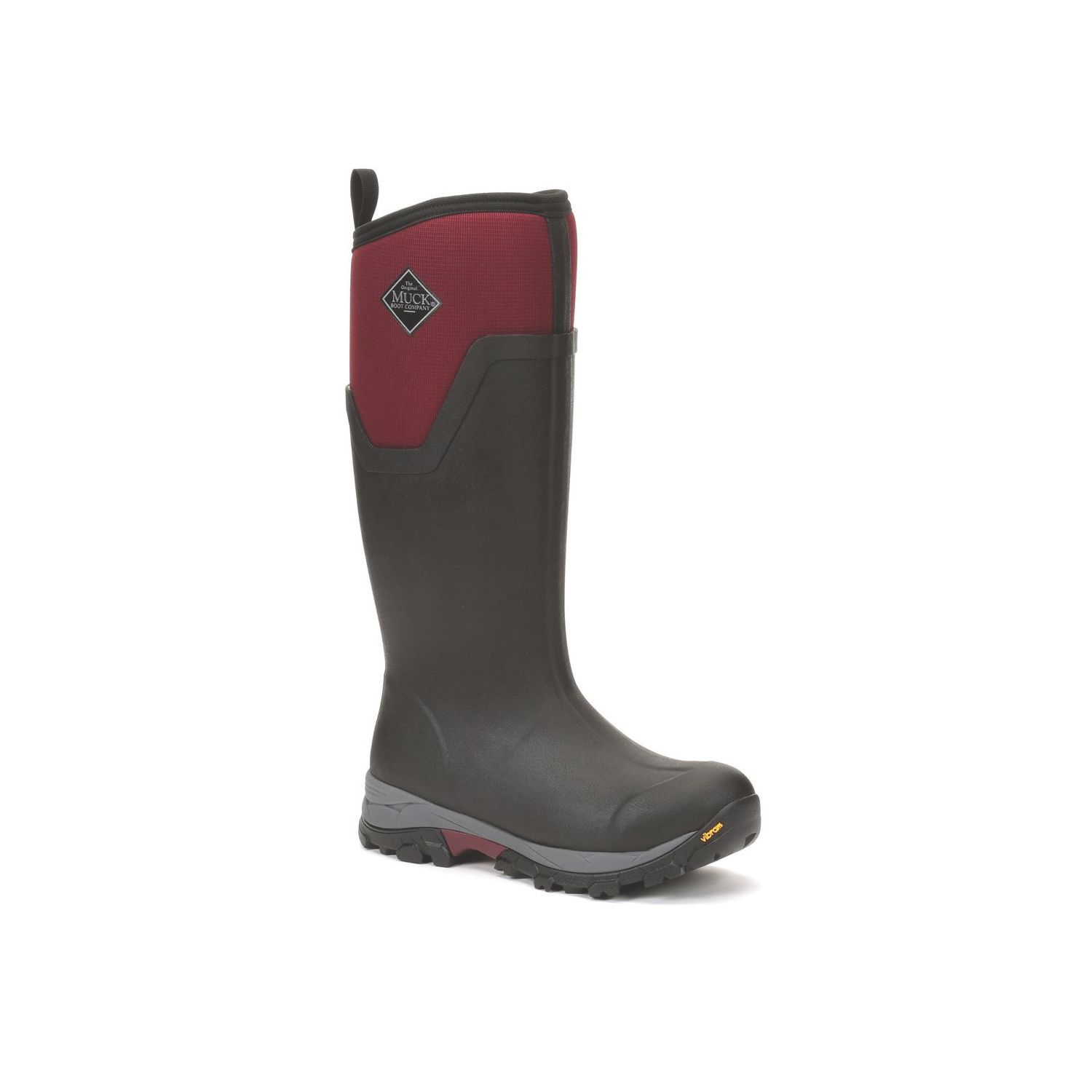 Muck Boots Arctic Ice Tall Size 7 Womens Black/Red Non Safety Wellies (267XR)