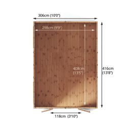 Mercia Modular 10' x 14' (Nominal) Apex Shiplap T&G Timber Workshop