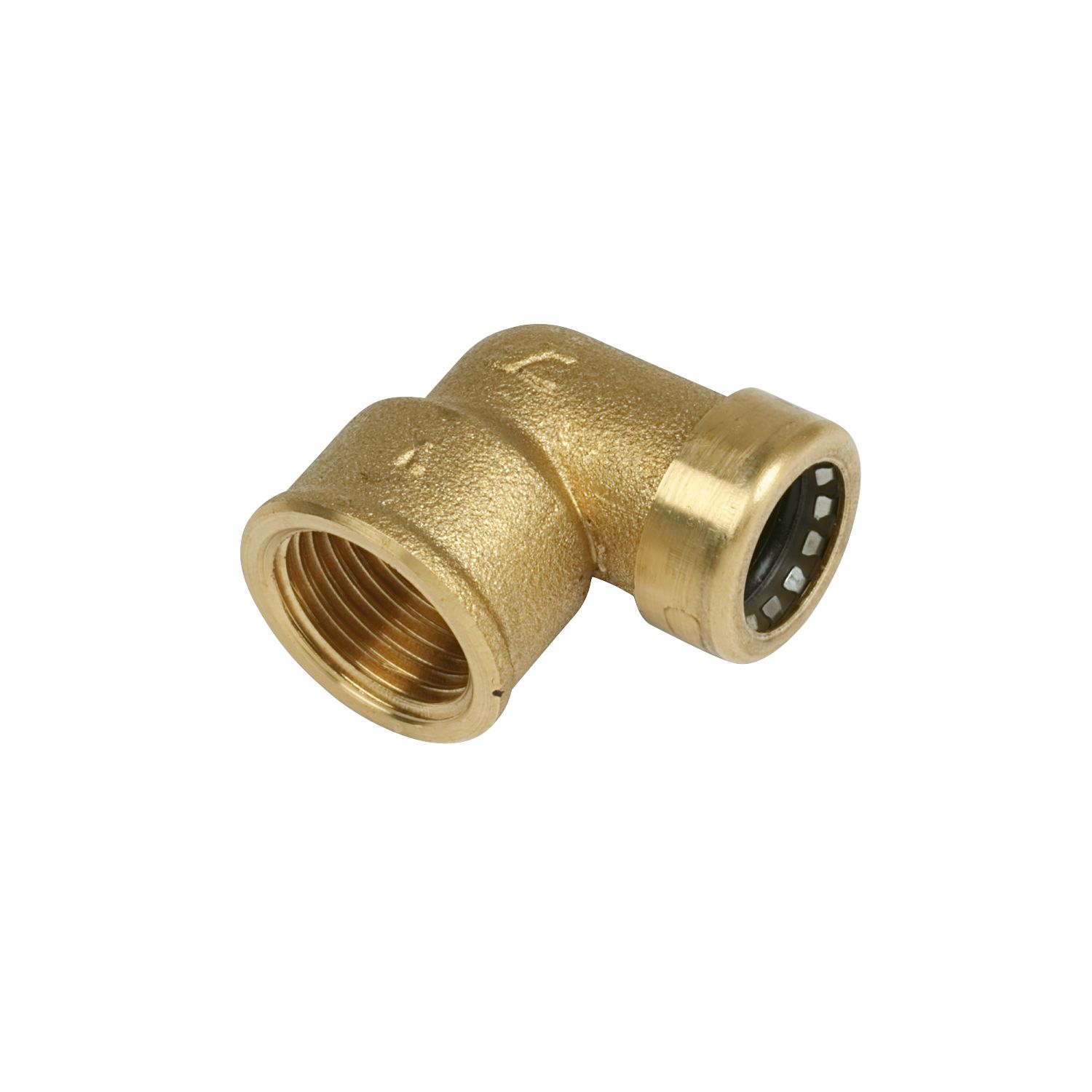 Tectite Sprint Brass Push-Fit Adapting 90° Female Elbow 15mm x 1/2" (26806)