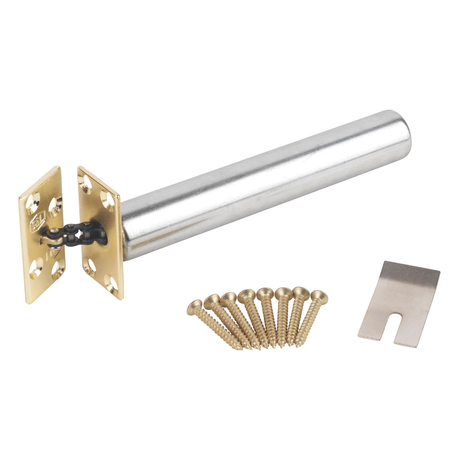 Smith & Locke Concealed Door Closer Square Polished Brass 95° 144.5mm (2681G)