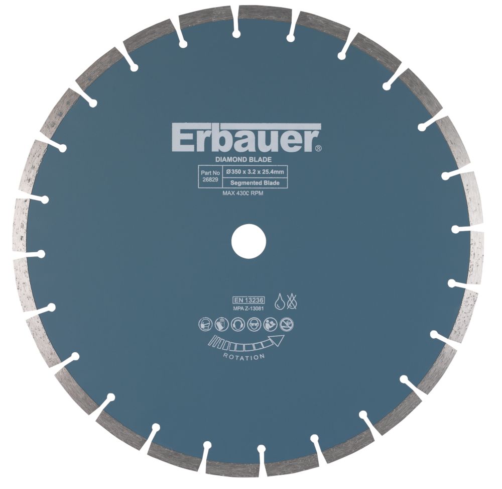 Erbauer Masonry Segmented Diamond Cutting Blade 350mm x 25.4mm Screwfix