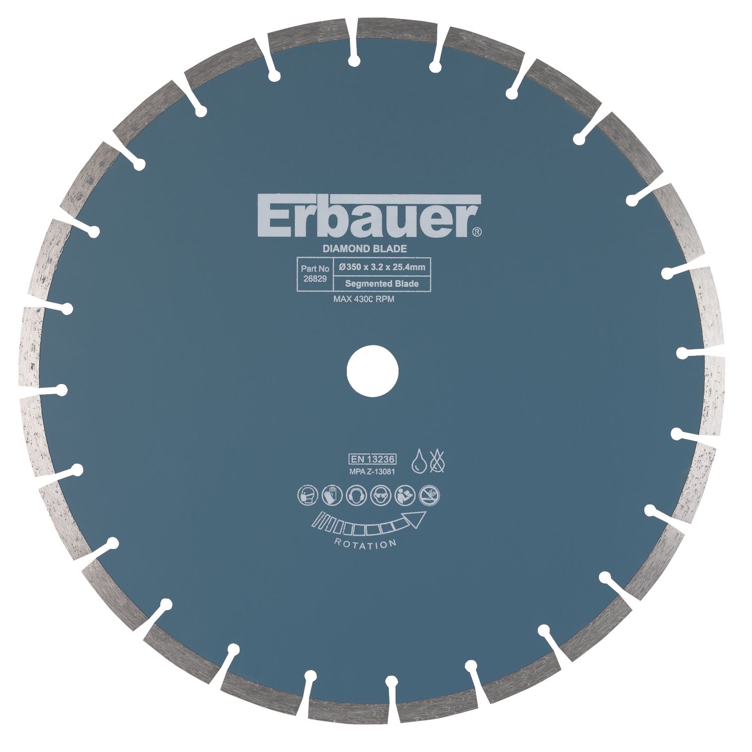 Erbauer Masonry Segmented Diamond Cutting Blade 350mm x 25.4mm (26829)