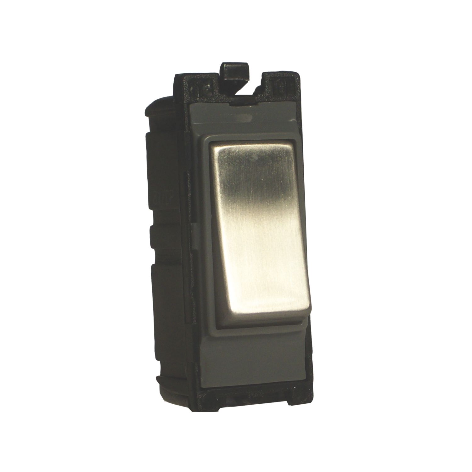Varilight PowerGrid 10AX Grid Intermediate Switch Brushed Steel with Colour-Matched Inserts (26869)