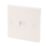 Essentials  1-Gang Slave Telephone Socket White