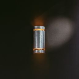 Lutec Ran Outdoor Wall Light Galvanised Steel