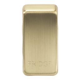 Knightsbridge 'FRIDGE' Switch Cover Brushed Brass