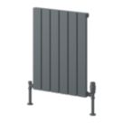 Reina Piatto Single 600mm x 445mm 1147BTU Anthracite Vertical Designer Radiator