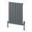 Reina Piatto Single 600mm x 445mm 1147BTU Anthracite Vertical Designer Radiator