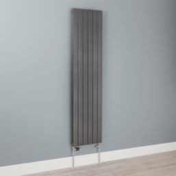 Flomasta  1/2" x 15mm Black/Chrome Straight & L/S Modern Thermostatic Radiator Valve & Lockshield