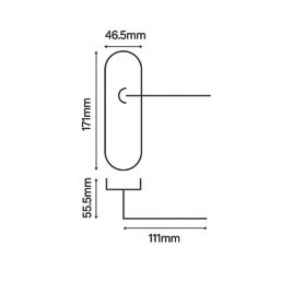 Smith & Locke Lyme Fire Rated Latch Lever Door Handles Pair Chrome / Brushed Nickel