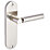 Smith & Locke Lyme Fire Rated Latch Lever Door Handles Pair Chrome / Brushed Nickel